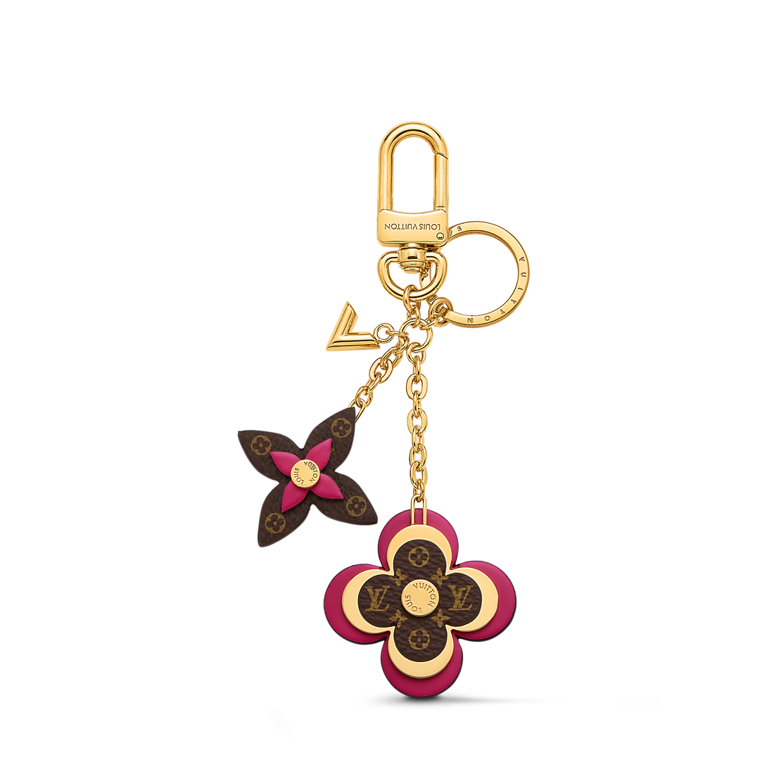 Portachiavi Fiore Rosa Fiore Argento Metallo Pendente Charm